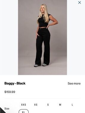 FITJEANS Women's Baggy Wide-Leg Pants in Black